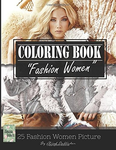 Fashion Woman Sketch Gray Scale Photo Adult Coloring Book, M