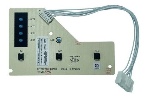 Placa Interface Led Azul Lavadora Electrolux Lte12 64503081