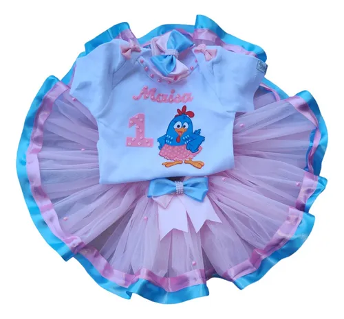 Roupa 1 best sale ano galinha pintadinha