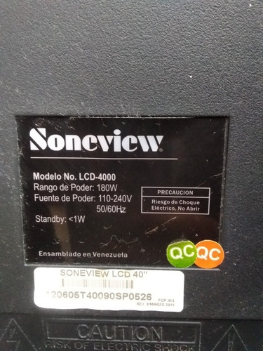 Imagen 2 de 4 de Tv Soneview 42 Pantalla Rota
