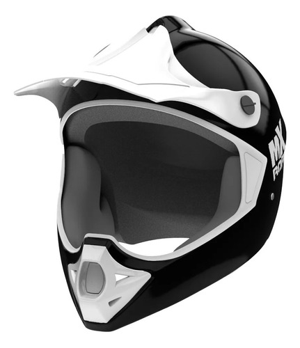 Casco Para Moto Cross Halcon Mx Road Negro/blanco L Año 2024