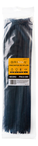 Precintos Plasticos 4,8x300mm Brinna Negro 100u