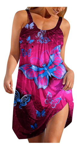 Vestidos De Playa Con Estampado Tropical Hawaiano Para Mujer
