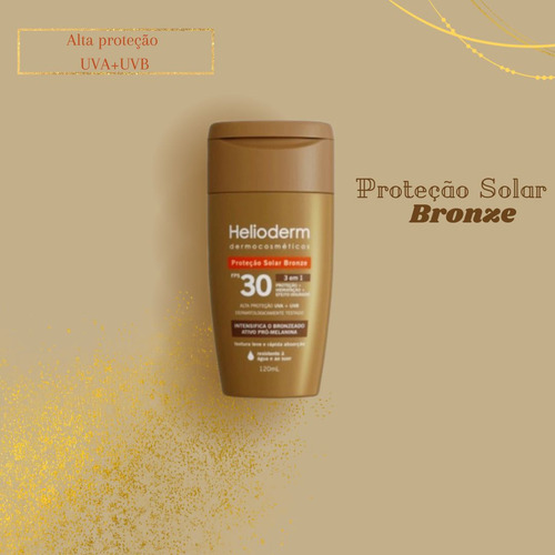 Kit 2x Prot. Efeito Dourado Fps30 120ml - Helioderm