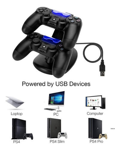 Soporte Control Cargador Joystick Ps4 Base Carga Mando Ps4