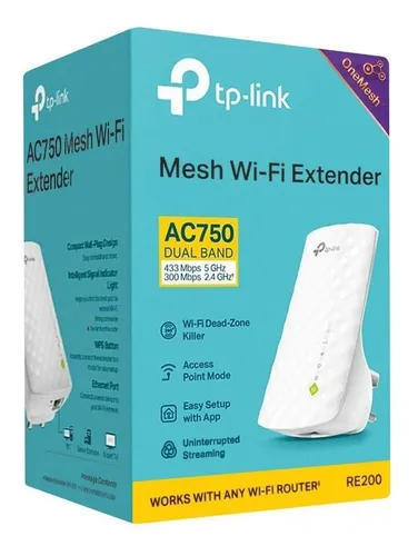 REPETIDOR WIFI TP-LINK RE200 AC750 5Ghz