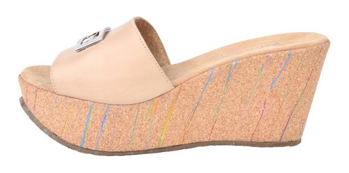 Imagen 3 de 5 de Zuecos Sandalias De Cuero De Mujer Demi - Ferraro