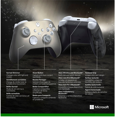 Joystick inalámbrico Microsoft Xbox Wireless Controller Series X|S lunar shift