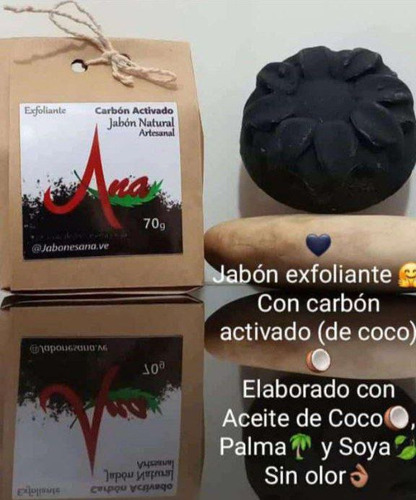 Jabon Exfoliante De Carbon Activado