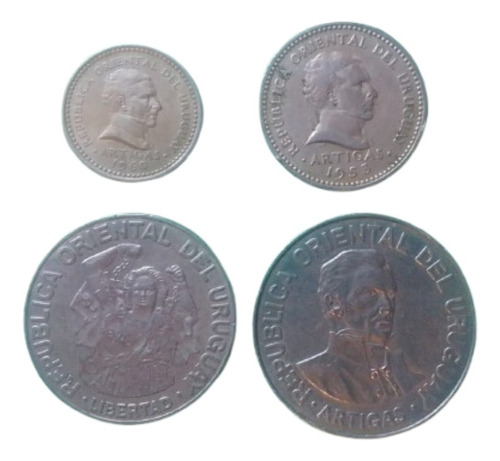 8 Moneda Uruguay 1953 A 1989 Monedas Uruguayas Numismática (Usado)