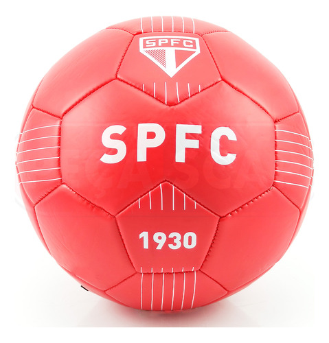 Bola De Futebol São Paulo (spfc) Vermelha Tamanho 5 Oficial