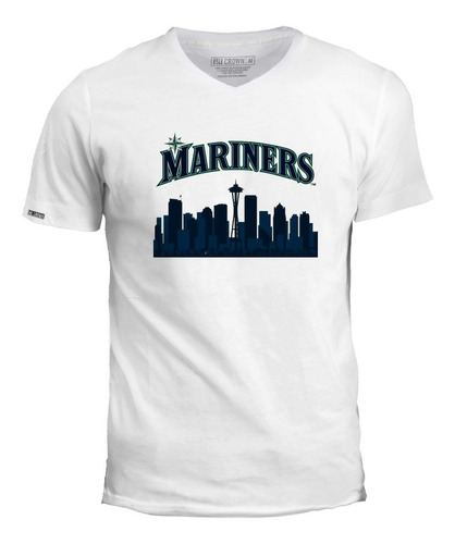 Camiseta Cuello V Seattle Mariners Ciudad Azul Beisbol Ivk