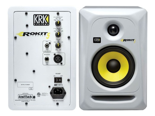 Monitor De Referência Krk Rp5 Rokit G3 Branca - 110v - O Par