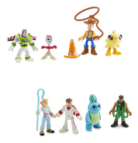 Imaginext Disney Pixar Toy Story 4, Paquete De 8 Figuras Exc