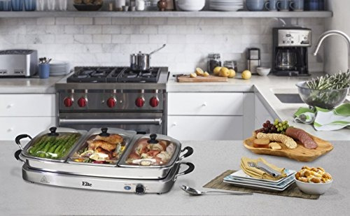 Elite Gourmet Ewm-6122 maximatic Servidor Doble Tipo Buffet