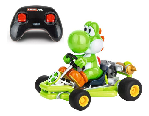 Mario Kart Carrera Rc - Yoshi En Auto Pipe Kart Color Verde