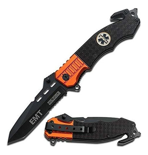 1 X Emt Ems Cuchillo De Rescate Con Clip