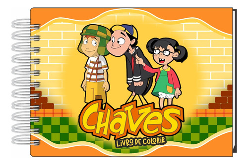 Pintar Livro De Colorir Turma Do Chaves Capa Dura Varios Desenhos Tamanho A5