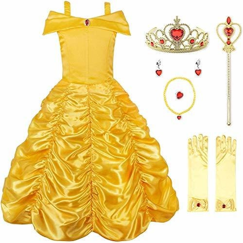 Disfraz Talla 5 Años Para Niña De Princesa Bella Color