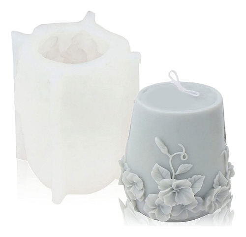 Moldes De Silicona Para Velas De 3 Cilindros, Flores De Ratá