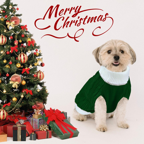 Goyoswa Dog Christmas Sweater Knited Turtleneck Sweater Call