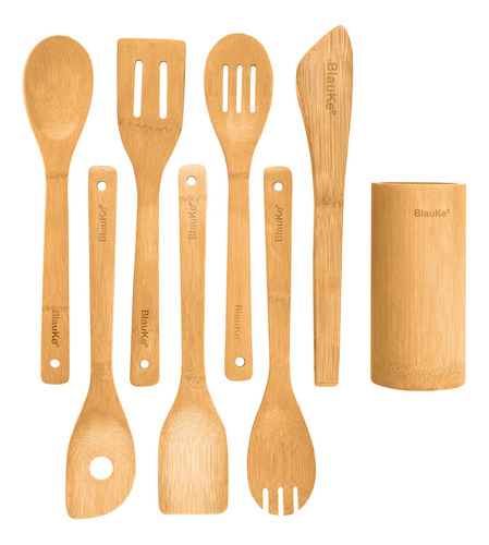 Cucharas De Madera Para Cocinar, Paquete De 8  Juego De Ute