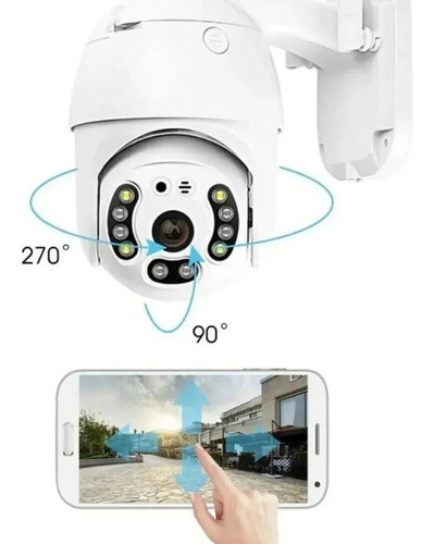Imagen 5 de 9 de Camara Ip Wifi Domo Giratoria Full Hd Exterior Vision Noctur