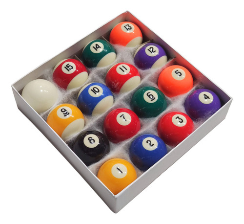 Jogo De Bolas De Sinuca Bilhar Com Estojo E Triangulo