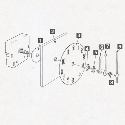 Silent Sweep Quartz Clock Motor Kit Reemplazo Del Movimiento