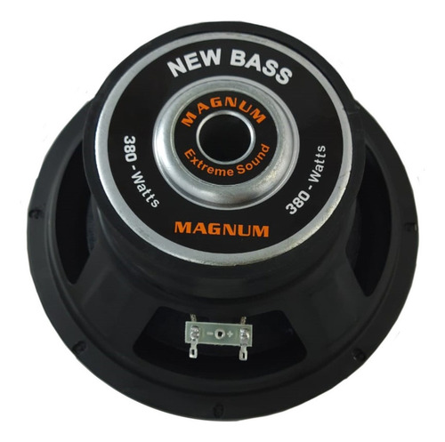 Falante Sub Magnum 10 Pol New Bass 380w Grave 4 E 4+4 Ohms Cor Preto