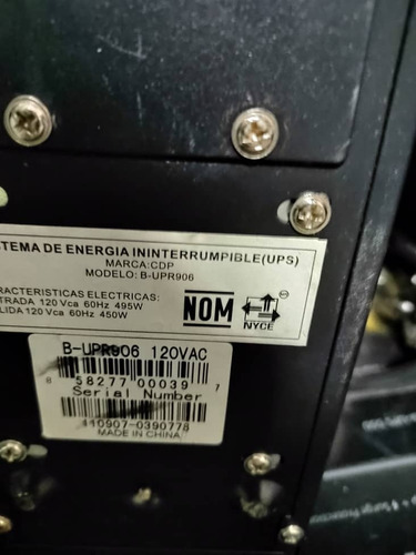 Ups Cdp 5 Tomas Sin Batería 450w (Usado)