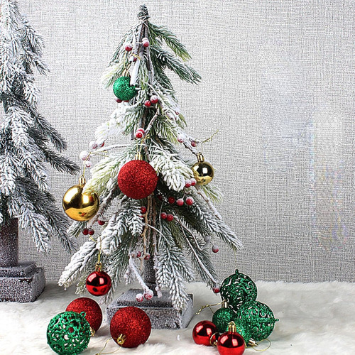 Caja De 100 Bolas Navideñas Para Adornos De Árbol De Navidad