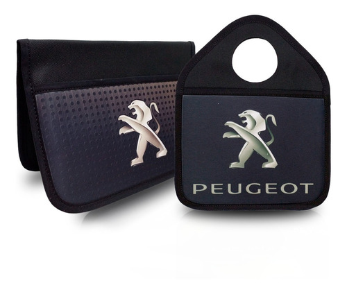 Porta Documentos Auto + Bolsa Organizadora P/ Peugeot