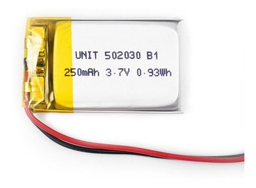 250mah Bateria Recargable 502030 Lipo 3.7v 30x20x5 Mm