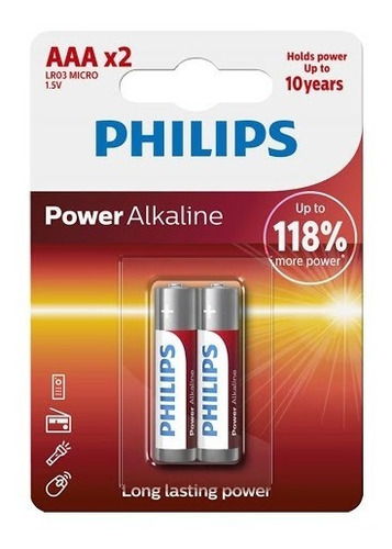 Philips  Pilas Alcalinas Triple A - 12 Empaques Por...