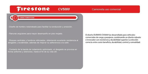 Imagen 2 de 9 de Combo X 2 Firestone 195/70 R15c 104/102r Cv5000 Br