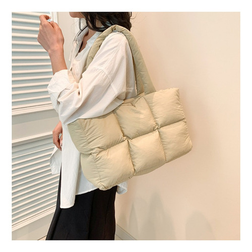 Bolso De Mano Acolchado Para Mujer, Bolsa De Compras Casual