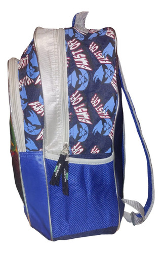 Mochila Angry Birds Con Ruedas Led Primaria Urbania Color Azul Diseño De La Tela Lisa