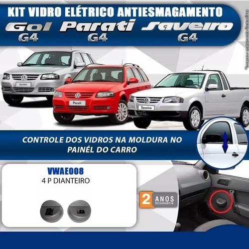 Imagem 2 de 4 de Kit Vidro Elétrico Tragial Gol G4 Parati G4 E Saveiro G4