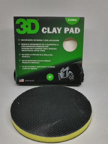 3d Clay Pad 6 Descontaminante Para Maquina - Highgloss Ros