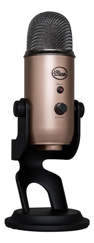 Micrófono Blue Yeti Condensador Omnidireccional color platinum