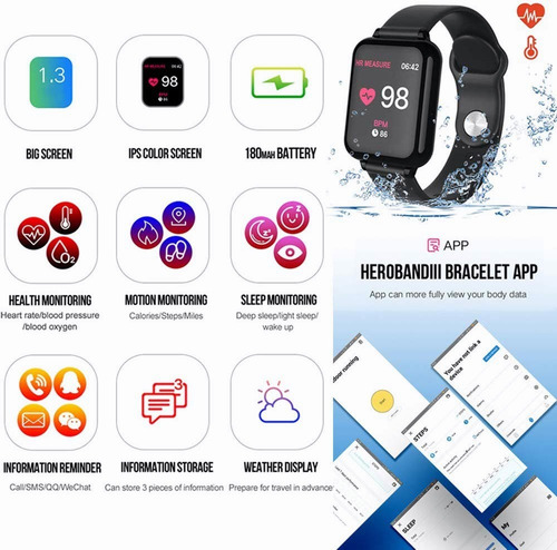 Reloj Inteligente Besoner B57 Bluetooth Deportivo Ip67