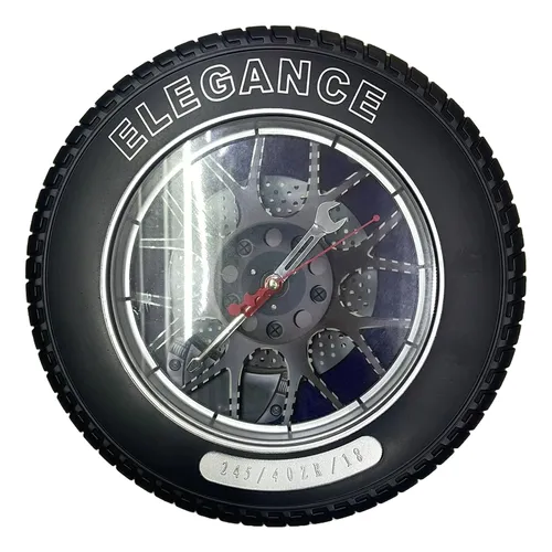 Reloj de pared en forma de llanta sale