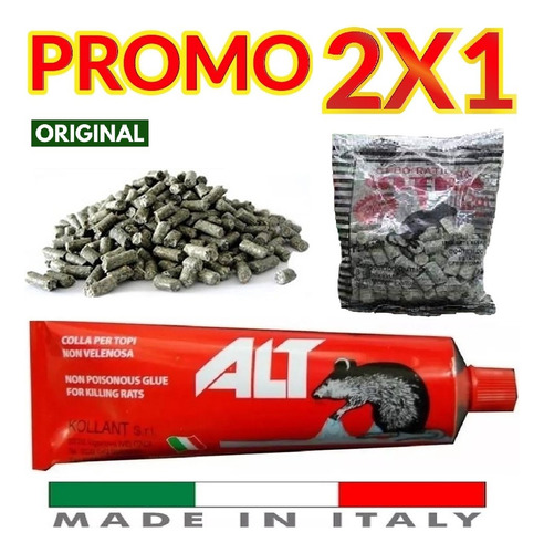 2x1 Pega Alt Italiana + 50 Gramos Cebo Ultrarat Raton Ratas