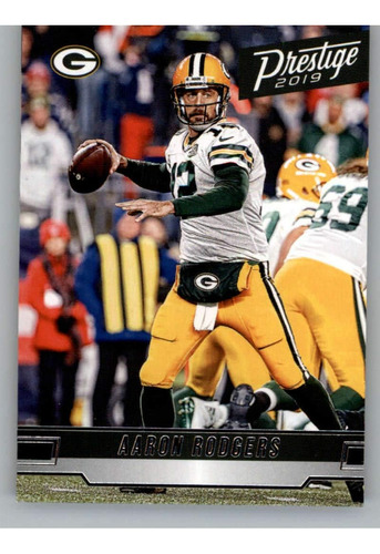 2019 Prestige Nfl 7 Aaron Rodgers Green Bay Packers Tarjeta 