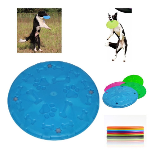 Juguete Silicona Disco Fresbee Frisby Mascota Perro 