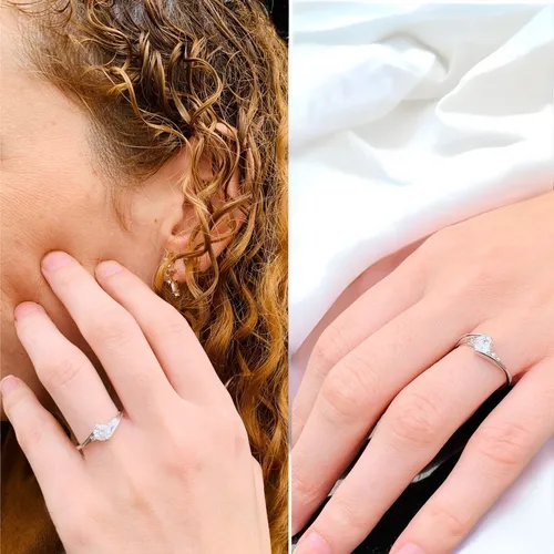 Anillo de compromiso zirconia hotsell