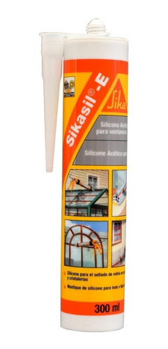 Sellador Silicona Sika Sikasil E Acetico Vent X 300ml - Alfa