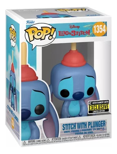 Stitch With Plunger Exclusive Ee Funko Pop 1354 Disney Lilo