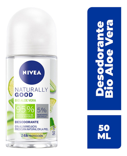 Desodorante Vegano Nivea Naturally Good Bio Aloe Vera 50ml